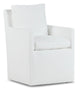 Auden White Castored Upholstered Arm Chair
