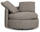 Orbit Gray Micro Swivel Accent Chair