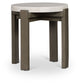 Kaleb White Marble End Table