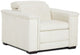 Bernhardt Ainsley White Leather Power Recliner