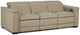 Bernhardt Ainsley Beige Leather Power Reclining Sofa