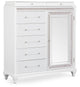 Milan White Door Chest