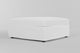 Destin Suave White Fabric Cocktail Ottoman