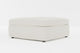 Destin Elite Ivory Fabric Cocktail Ottoman