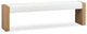 Haven White Upholstered Plank Dining Bench