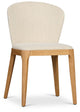 Nomad Light Beige Upholstered Side Chair With Light Tone Legs