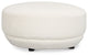 Presley White Fabric Ottoman