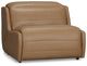 Ronnie Brown Lthr/vinyl Power Recliner With Power Headrest