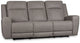 Colton Light Gray Micro Power Reclining Sofa with Power Headrest