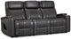 Nova Dark Gray Leather/Vinyl Power Reclining Sofa with Massage