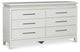 Alessandria White Lighted Dresser