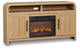 Lyndie Light Tone TV Stand With Fireplace Insert