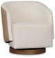 Luna Beige Fabric Swivel Chair
