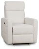Rae White Fabric Power Recliner