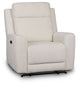 Dean White Fabric Power Recliner
