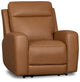 Flexsteel Belmont Medium Brown Lthr/vinyl Power Recliner
